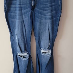 Boutique Brand Distressed Bell Bottoms